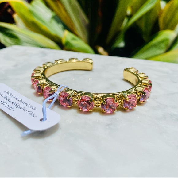 Sorrelli Riveting Romance Cuff Bracelet in pink and gold NWT - Picture 7 of 17